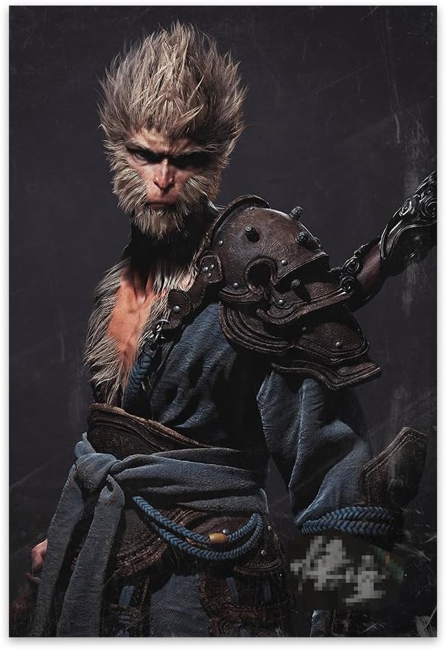 Black Myth game Wukong China Game art Poster Canvas Prints Wall Art Poster,12x18inch Unframed